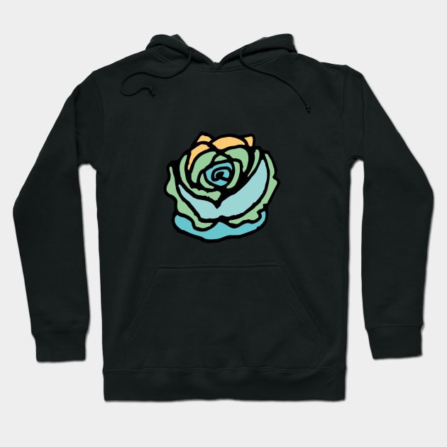 Wild Rose Green Hoodie by bruxamagica